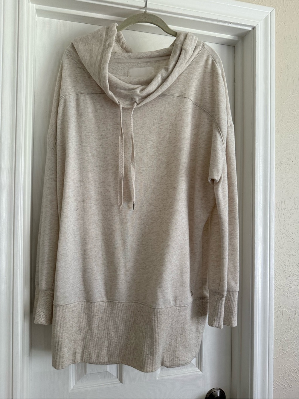 Cozy Oversized fleece dress or sweatshirt - Cream